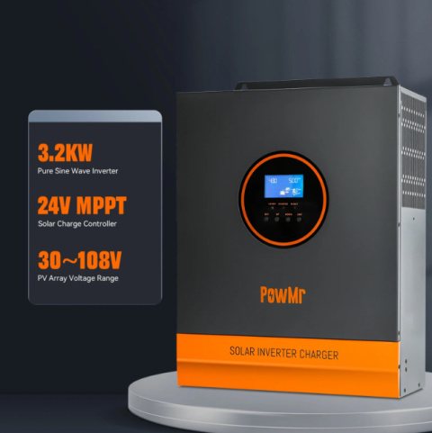 Inwerter solarny 3200W 24V → 110V/120V z MPPT 60A | Hybrydowy, czysta fala sinusoidalna