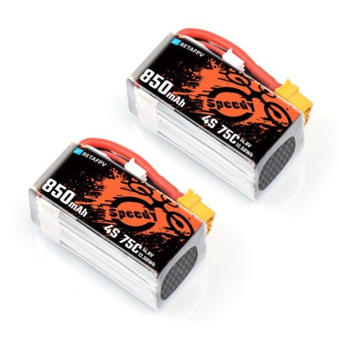 Battery BETAFPV LiPo 4S 14.8V 850mAh 75C XT30 (2 Pcs) Battery BETAFPV LiPo 4S 14.8V 850mAh 75C XT30 (2 Pcs)