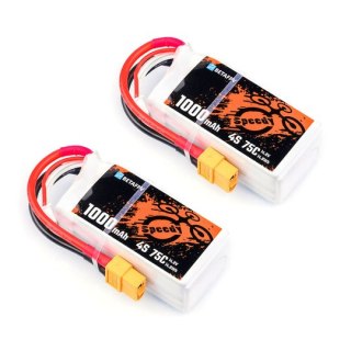 Battery BETAFPV Lipo 4S 14.8V 1000mAh 75C XT60 (2 Pcs)