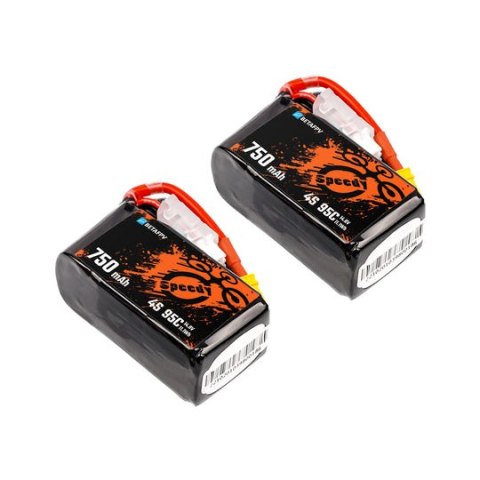 Battery BETAFPV Lipo 4S 14.8V 750mAh 95C XT30 (2 Pcs) Battery BETAFPV Lipo 4S 14.8V 750mAh 95C XT30 (2 Pcs)