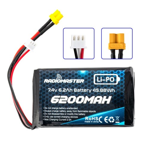 Battery RadioMaster 6200mah 2S Lipo Battery RadioMaster 6200mah 2S Lipo