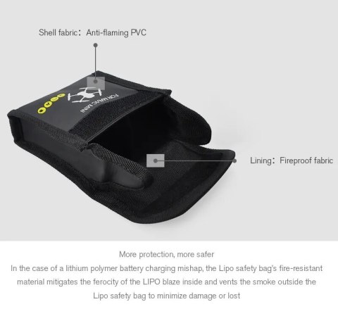 Battery Safety Bag for Mini 2, Mini SE, Mavic Mini, Mini 3 Pro (for 3 pcs batteries) Battery Safety Bag for Mini 2, Mini SE, Mavic Mini, Mini 3 Pro (for 3 pcs batteries)