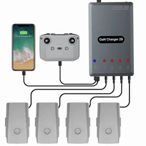 GaN Charger 6-in-1 for DJI Mavic Air 2/2S (EU Plug) GaN Charger 6-in-1 for DJI Mavic Air 2/2S (EU Plug)