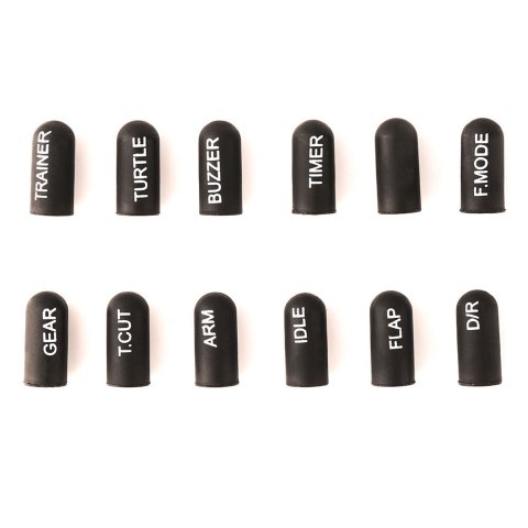 Labeled Silicon Switch Cover Set RadioMaster SHORT Black Labeled Silicon Switch Cover Set RadioMaster SHORT Black