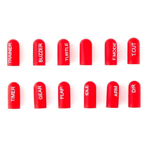 Labeled Silicon Switch Cover Set RadioMaster SHORT Red Labeled Silicon Switch Cover Set RadioMaster SHORT Red