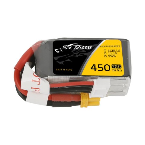 Battery Tattu Lipo 3S 11.1V 450mAh 75C With XT30 Plug Battery Tattu Lipo 3S 11.1V 450mAh 75C With XT30 Plug