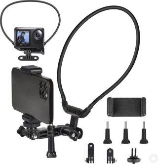 Neck holder mount for Insta360 X3, DJI Action, and GoPro cameras