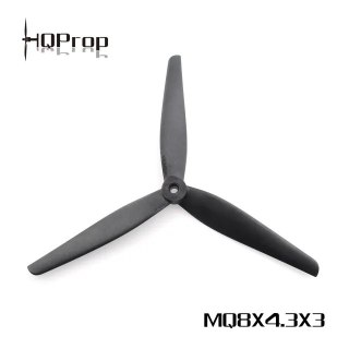 Propellers HQProp MacroQuad 8X4.3X3 3-blade 8" Black (1CCW)