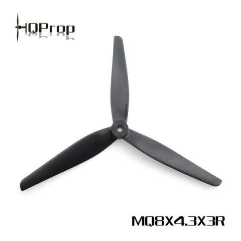 Propellers HQProp MacroQuad 8X4.3X3R 3-blade 8" Black (1CW) Propellers HQProp MacroQuad 8X4.3X3R 3-blade 8" Black (1CW)
