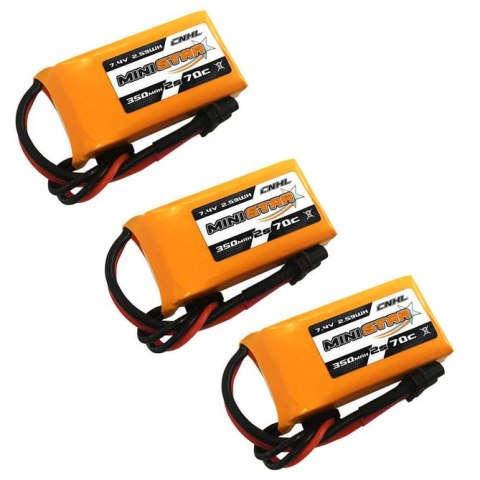 Battery CNHL MiniStar Lipo 2S 7.4V 350mAh 70C XT30U (3pcs)