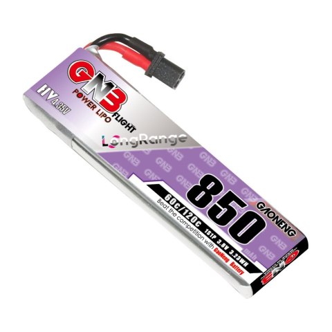 Battery GNB GAONENG LiHV 1S 3.8V 850mAh 60C A30 Cabled Battery GNB GAONENG LiHV 1S 3.8V 850mAh 60C A30 Cabled