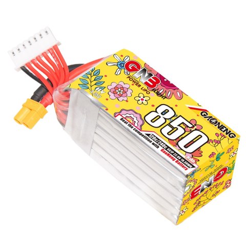 Battery GNB GAONENG LiHV 6S 22.8V 850mAh 120C XT30 Battery GNB GAONENG LiHV 6S 22.8V 850mAh 120C XT30
