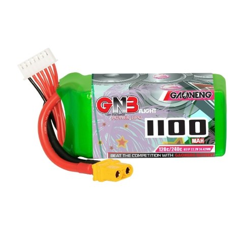 Battery GNB GAONENG LiPo 6S 22.2V 1100mAh 120C XT60 Battery GNB GAONENG LiPo 6S 22.2V 1100mAh 120C XT60