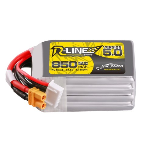 Battery Tattu R-Line 5.0 LiPo 4S 14.8V 850mAh 150C XT30U-F Battery Tattu R-Line 5.0 LiPo 4S 14.8V 850mAh 150C XT30U-F