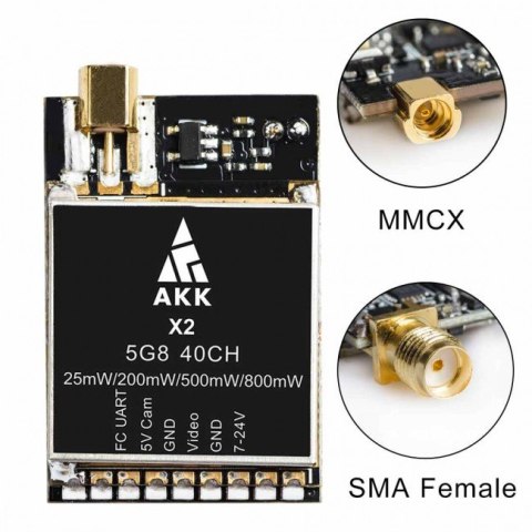 VTX AKK X2-MMCX 5.8G 800mW VTX AKK X2-MMCX 5.8G 800mW