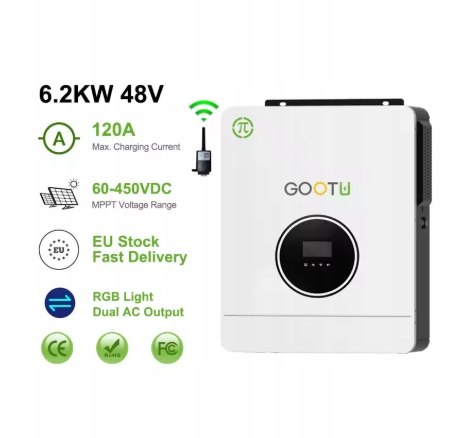 Inwerter falownik hybrydowy GOOTU 8.2KW Hybrid Solar Inverter Rodzaj elektrownia solarna